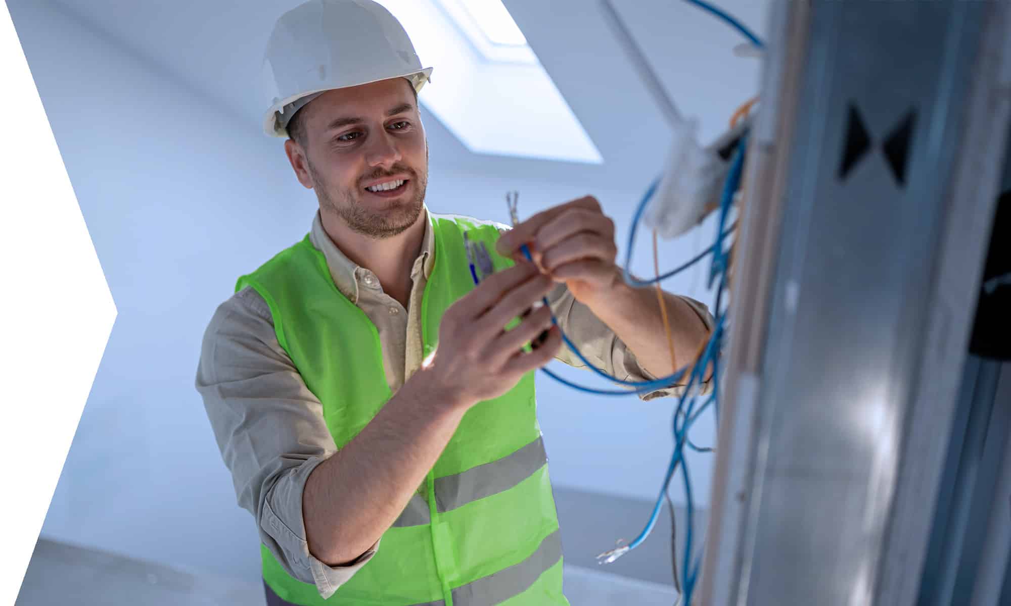 Power Pros Electric residential electrical service truck and home exterior