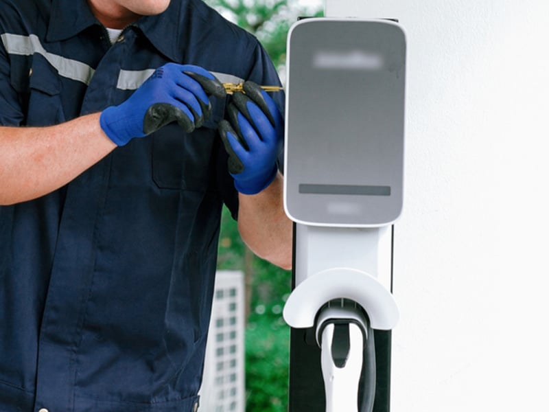 EV Charger Circuits being installed