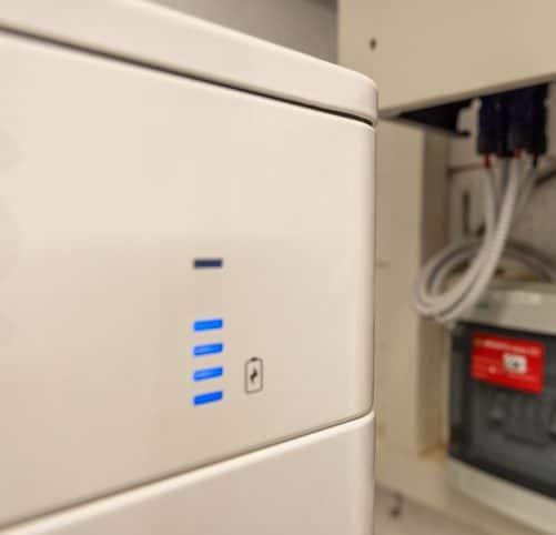 Electrician performing residential electrical installation work
